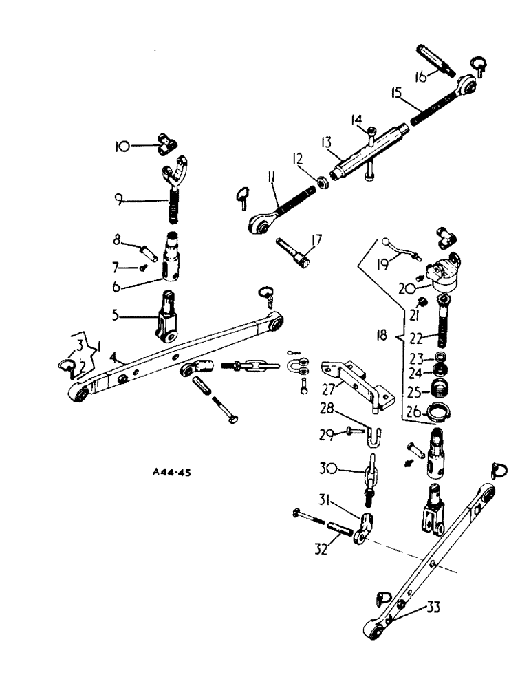 Схема запчастей Case IH 354 - (6-13) - ATTACHMENTS, THREE POINT LINKAGE ATTACHMENT, U.S.A. AND CANADIAN MARKET Attachments