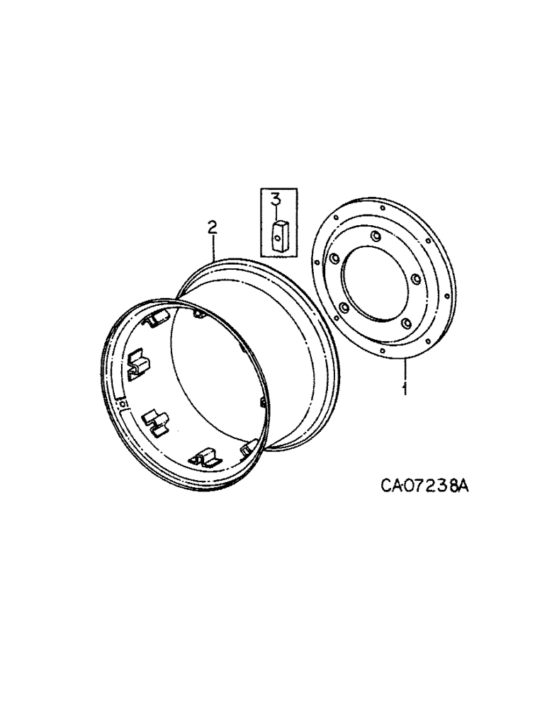 Схема запчастей Case IH 886 - (15-02[A]) - WHEEL AND TRACTION, FRONT WHEELS, MODELS WITH ALL WHEEL DRIVE Wheels & Traction
