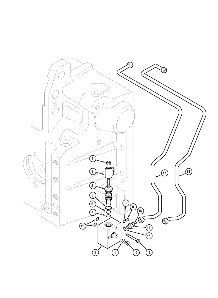 Схема запчастей Case IH MX120 - (08-15) - P.T.O. VALVE AND LINKAGE (08) - HYDRAULICS