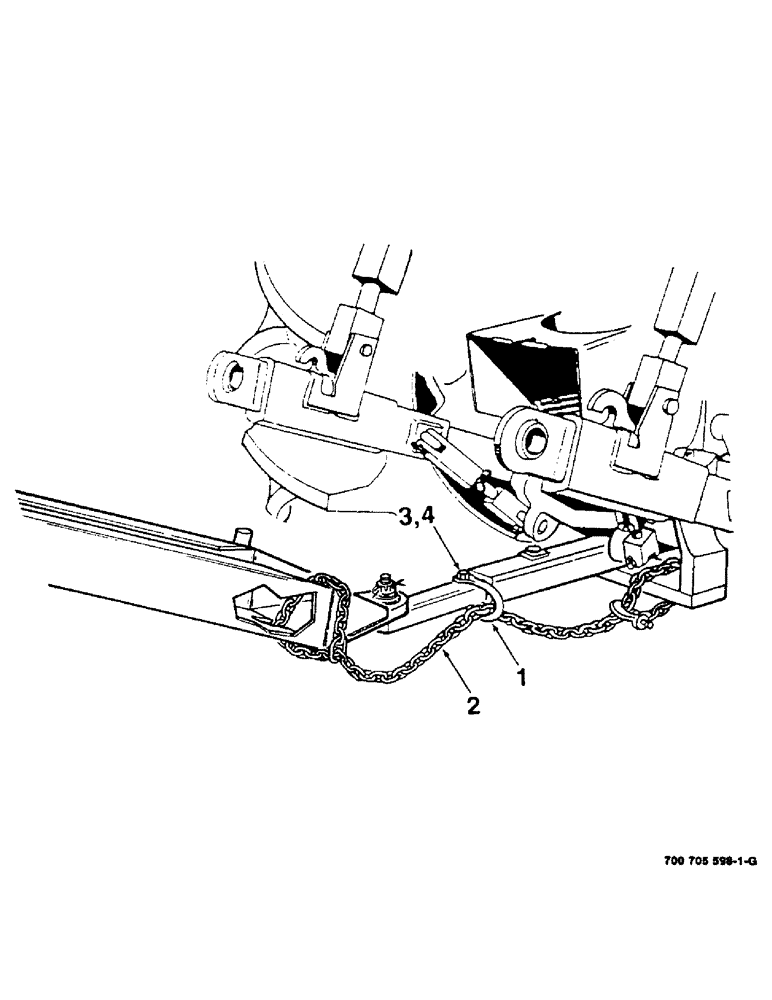 Схема запчастей Case IH 8380 - (7-04) - TOW SAFETY CHAIN (09) - CHASSIS