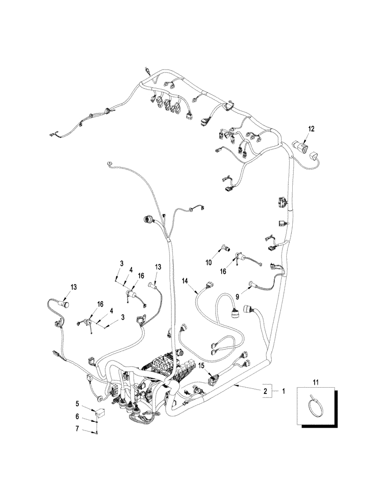 Схема запчастей Case IH STEIGER 330 - (04-13) - HARNESS - MAIN CAB, DELUXE AND LUXURY CABS (04) - ELECTRICAL SYSTEMS