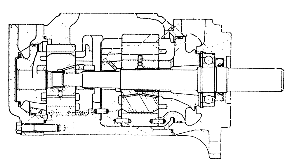 Схема запчастей Case IH 7700 - (B03[70A]) - HYDRAULIC PUMP HAGGLUNDS {125/L10/3306 BASECUTTER} Hydraulic Components & Circuits