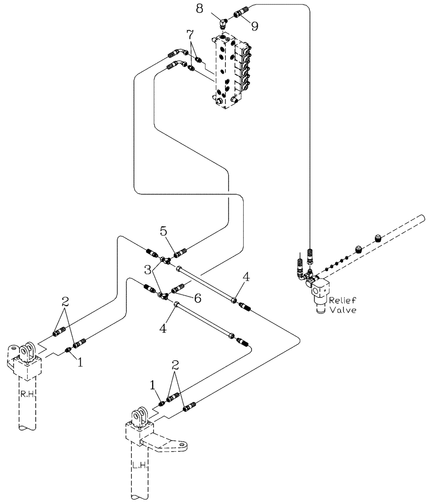 Схема запчастей Case IH 7700 - (B11[04]) - HYDRAULIC CIRCUIT {Basecutter Lift 7000} Hydraulic Components & Circuits