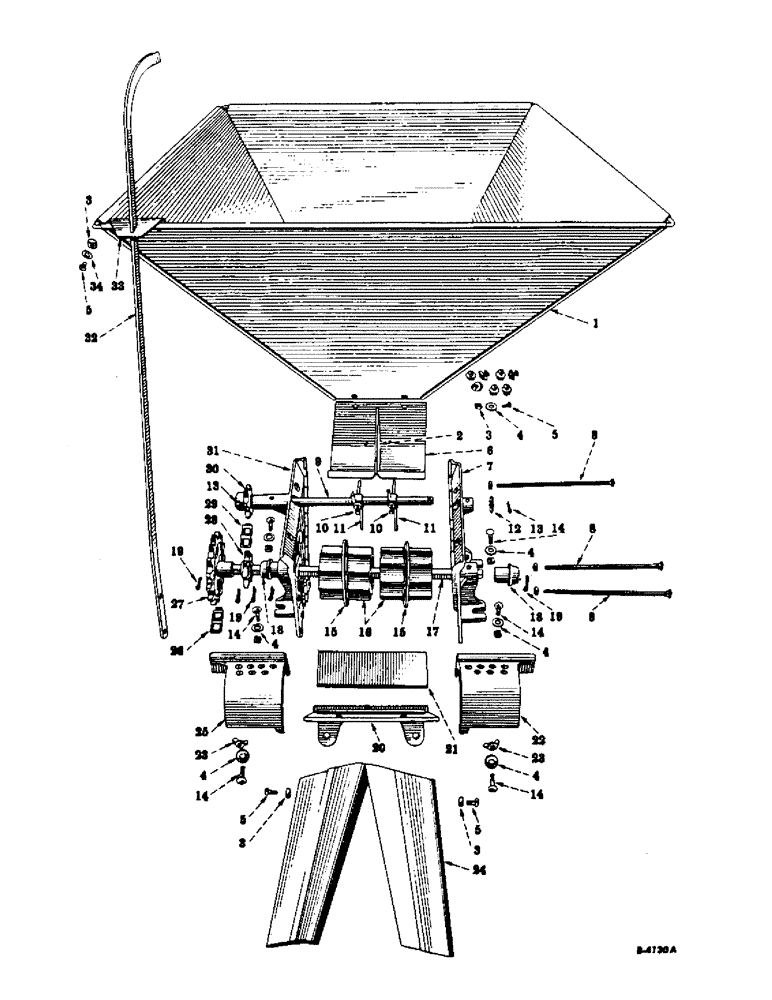 Схема запчастей Case IH 5 - (Y-4) - HOPPER AND FEED CUP 