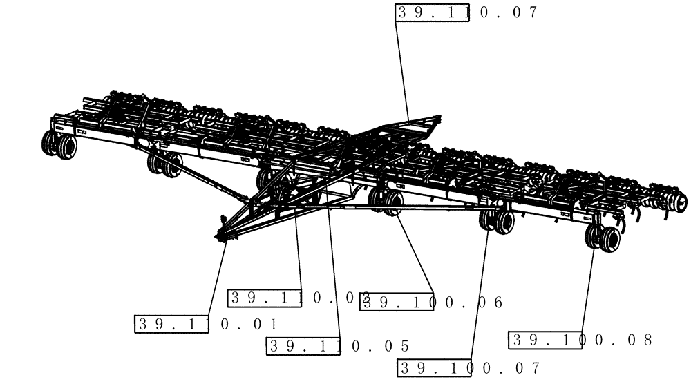 Схема запчастей Case IH 700 - (00.000.03) - PICTORIAL INDEX - TOW BETWEEN AIR CART CONFIGURATION (00) - GENERAL & PICTORIAL INDEX