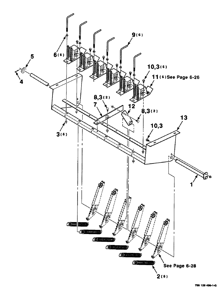 Схема запчастей Case IH 8590 - (06-24) - TENSIONER ASSEMBLY, LOWER (14) - BALE CHAMBER