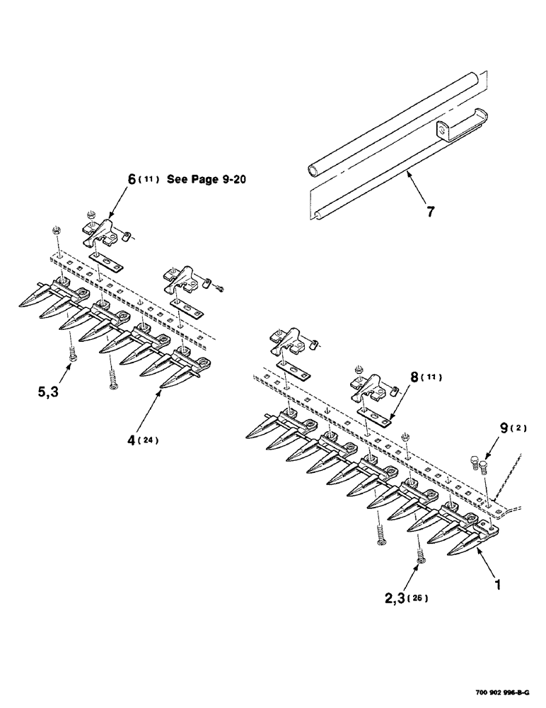 Схема запчастей Case IH 8350 - (3-08) - HOLDDOWN AND GUARD ASSEMBLY, RANGE GUARD (09) - CHASSIS