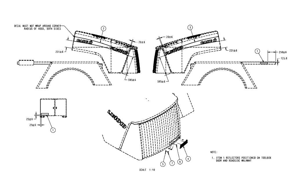 Схема запчастей Case IH FLX4510 - (09-001) - EXTERIOR COSMETICS GROUP, FLX4010 (13) - DECALS