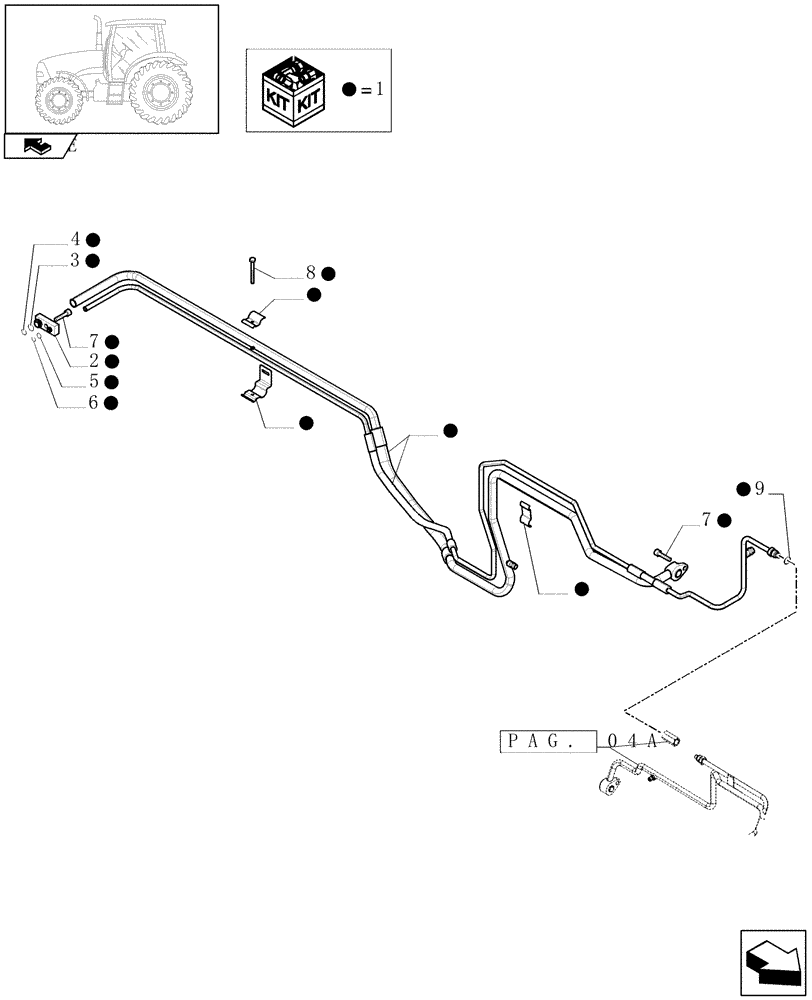 Схема запчастей Case IH PUMA 115 - (1.94.3[03B]) - AIR CONDITIONING SYSTEM PIPES - D6663 (10) - OPERATORS PLATFORM/CAB