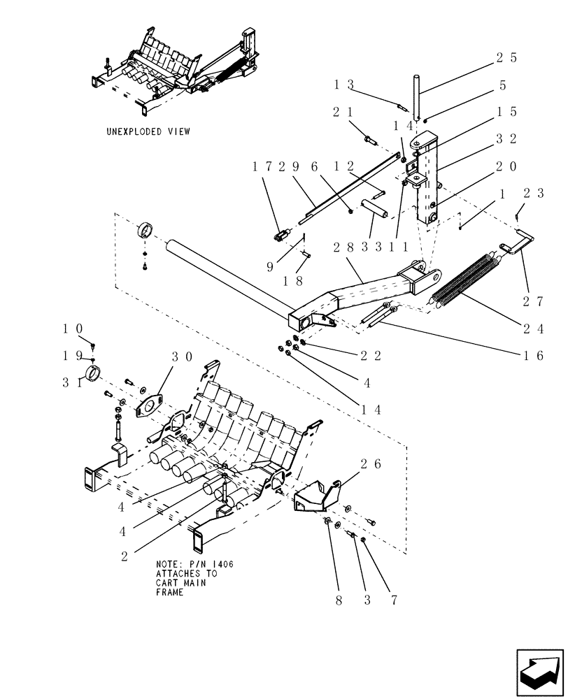 Схема запчастей Case IH ADX3260 - (L.10.F[27]) - ADX3260 MANIFOLD LIFT ARM - TBT L - Field Processing