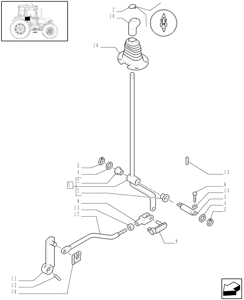 Схема запчастей Case IH JX95 - (1.34.2/02) - (VAR.382) 20 X 12 COMBINATA ( SYNCHRO SHUTTLE + CREEPER) - REVERSE CONTROL (03) - TRANSMISSION