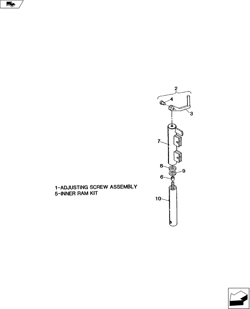 Схема запчастей Case IH 3200 - (39.110.02) - ADJUSTING SCREW ASSEMBLY (39) - FRAMES AND BALLASTING