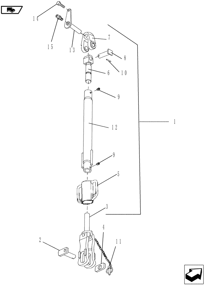 Схема запчастей Case IH MAGNUM 225 - (37.110.10) - LIFT LINKS, 3 POINT HITCH (37) - HITCHES, DRAWBARS & IMPLEMENT COUPLINGS