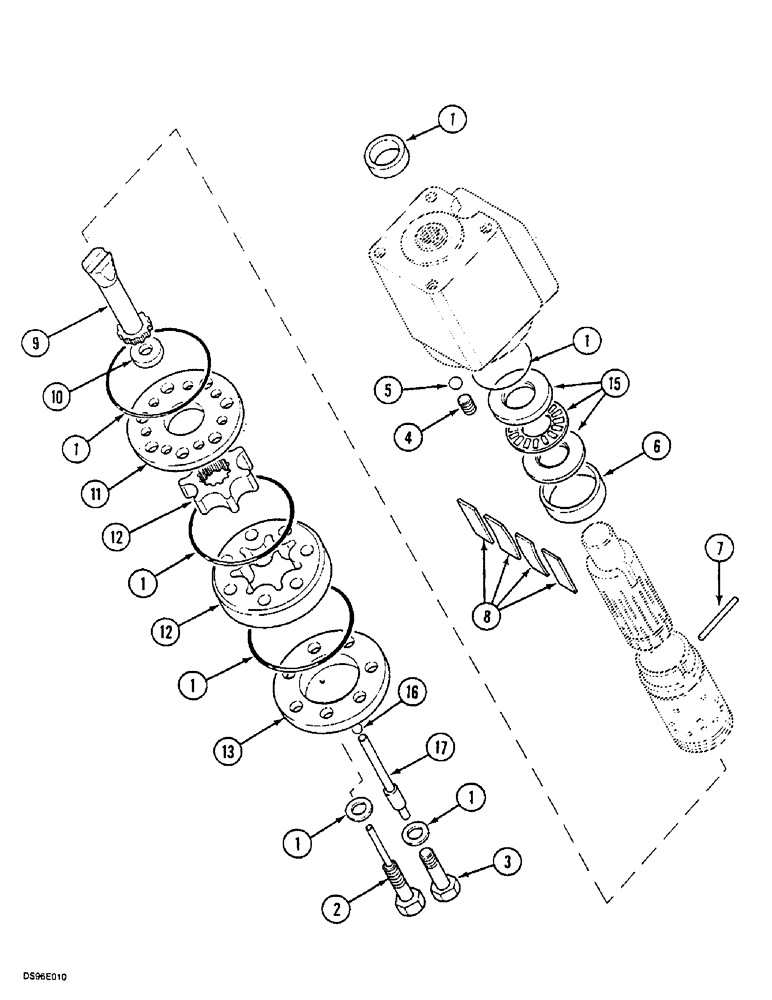Схема запчастей Case IH 5120 - (5-16) - STEERING HAND PUMP (05) - STEERING