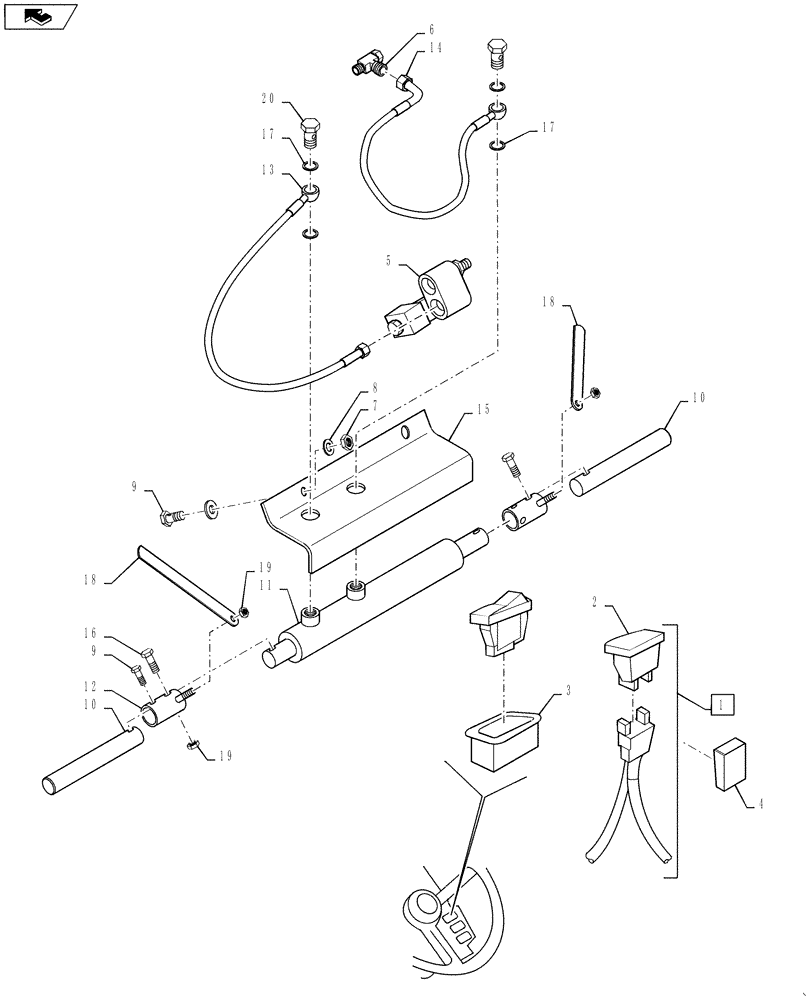Схема запчастей Case IH L765 - (35.355.AK) - VAR - 713635006, 713636006 - IMPLEMENT LOCK (35) - HYDRAULIC SYSTEMS