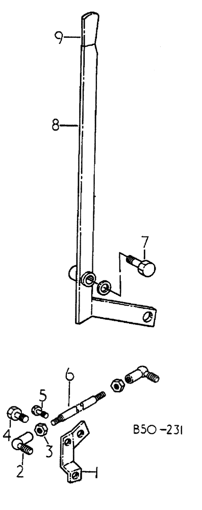 Схема запчастей Case IH 884 - (10-032) - RAISE RESPONSE LEVER - DE-LUXE CAB (07) - HYDRAULICS