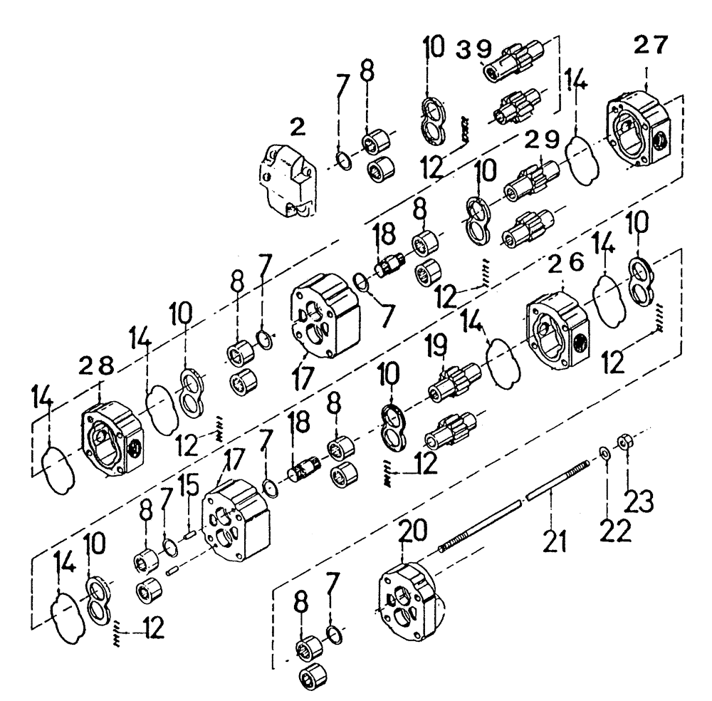 Схема запчастей Case IH 7700 - (B03[75A]) - FLOW DIVIDER {PUMP BOX} Hydraulic Components & Circuits
