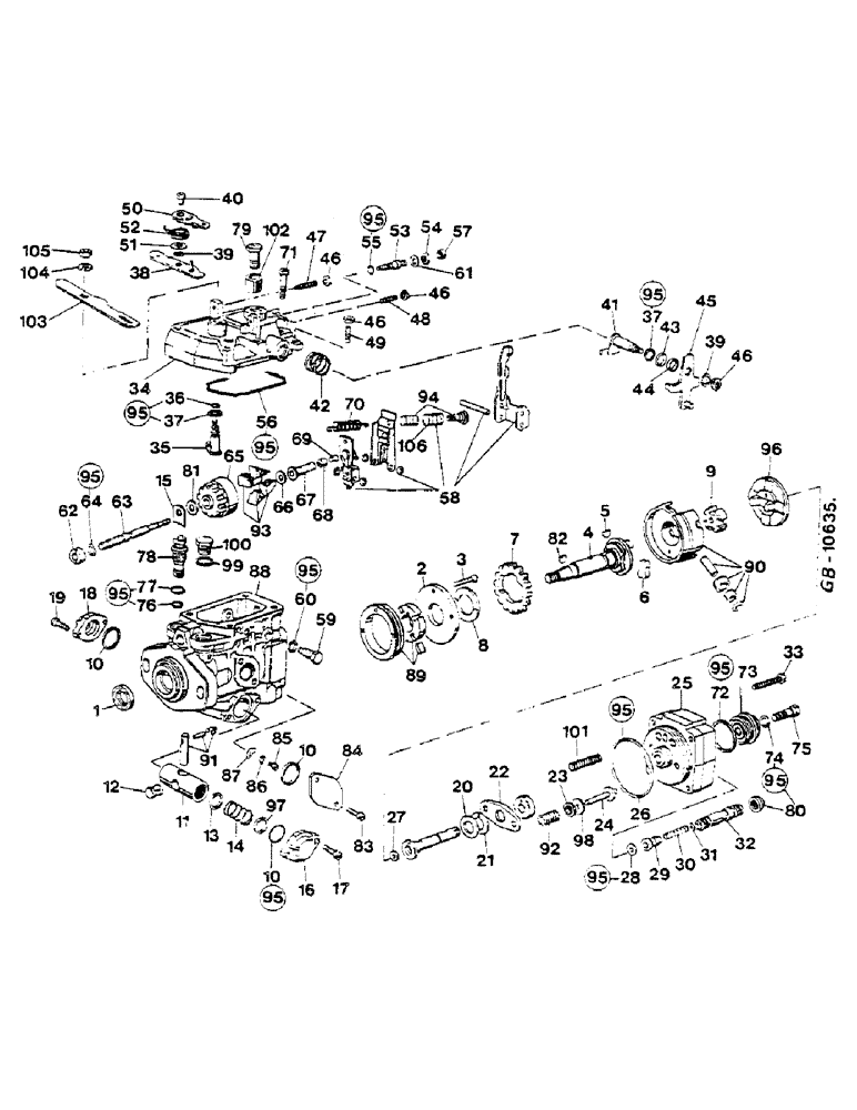 Схема запчастей Case IH D-155 - (11-131) - INJECTION PUMP 