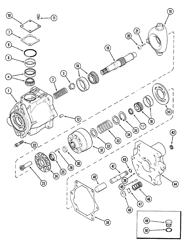Схема запчастей Case IH 7230 - (8-020) - HYDRAULIC PISTON PUMP ASSEMBLY (08) - HYDRAULICS