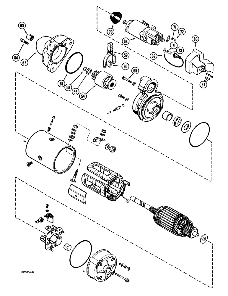 Схема запчастей Case IH 1670 - (4-64) - STARTER, (CONT) (06) - ELECTRICAL
