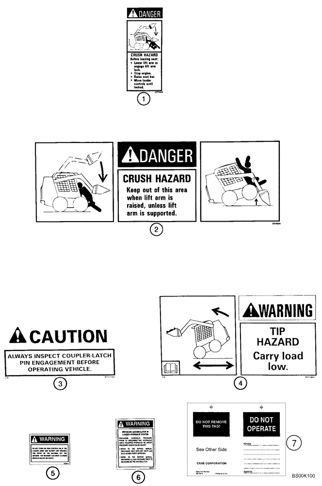 Схема запчастей Case IH 90XT - (09-55) - DECALS - PORTGUESE, SPANISH, SWEDISH (09) - CHASSIS