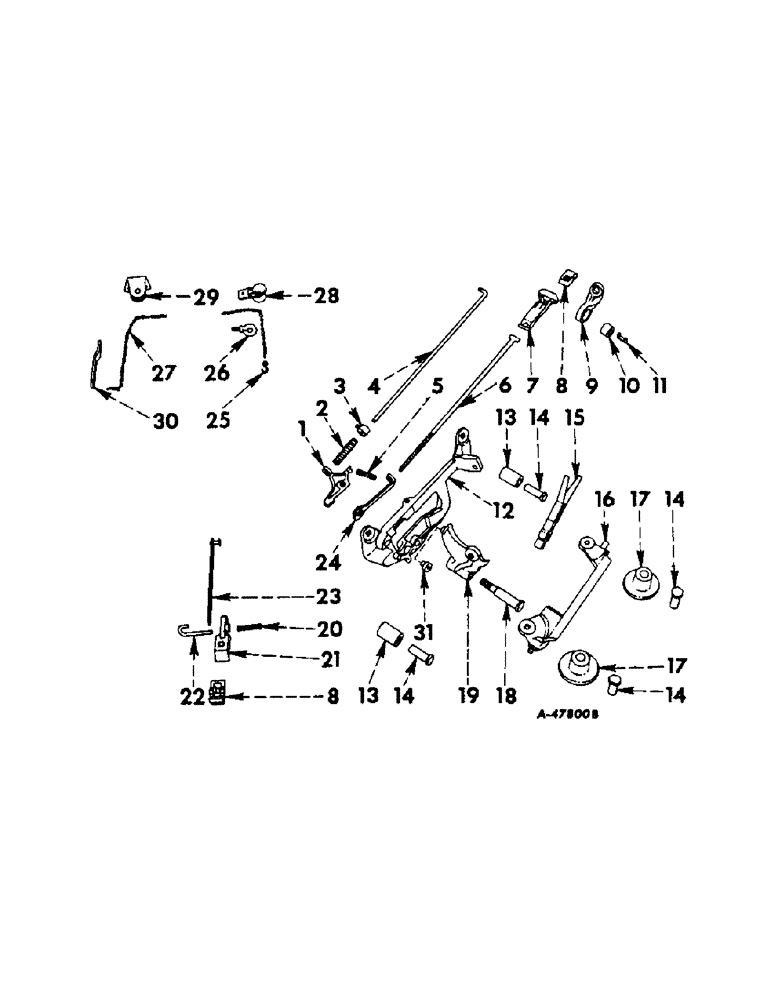 Схема запчастей Case IH 250 - (E-33) - CHECKROW PLANTING ATTACHMENT, CHECK HEADS AND CLUTCH 