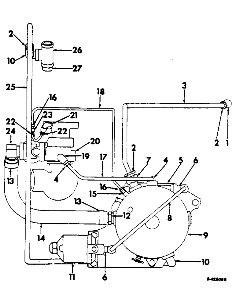 Схема запчастей Case IH 303 - (388) - C-221 ENGINE, 3-9/16 X 3-11/16, FUEL PIPES AND CONNECTIONS, LP GAS ENGINES (10) - ENGINE