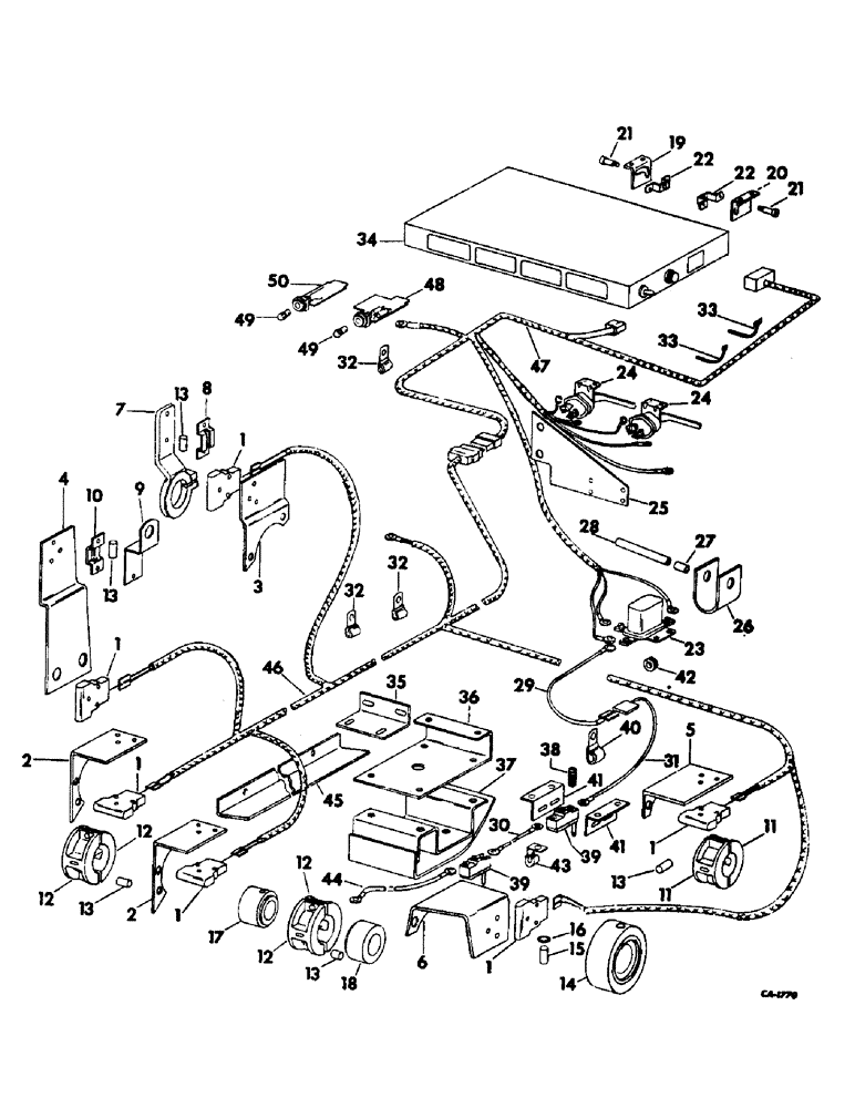 Схема запчастей Case IH 915 - (N-19) - PARTS ACCESSORIES AND ATTACHMENTS, MONITOR CONTROL ATTACHMENT Accessories & Attachments