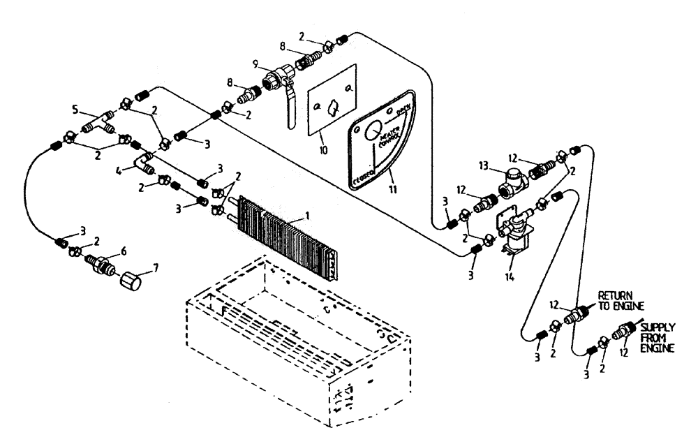 Схема запчастей Case IH 7700 - (B07-30) - CIRCUIT (CABIN HEATER) Hydraulic Components & Circuits