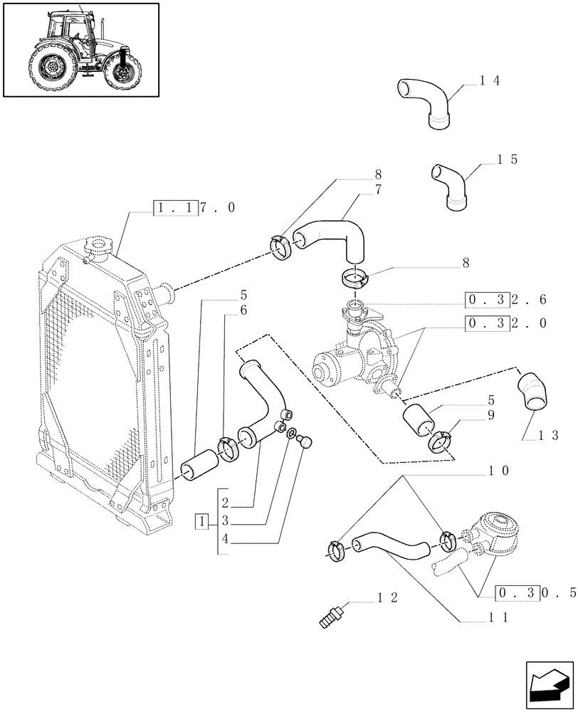 Схема запчастей Case IH JX90 - (1.17.2[02]) - PIPES (02) - ENGINE EQUIPMENT