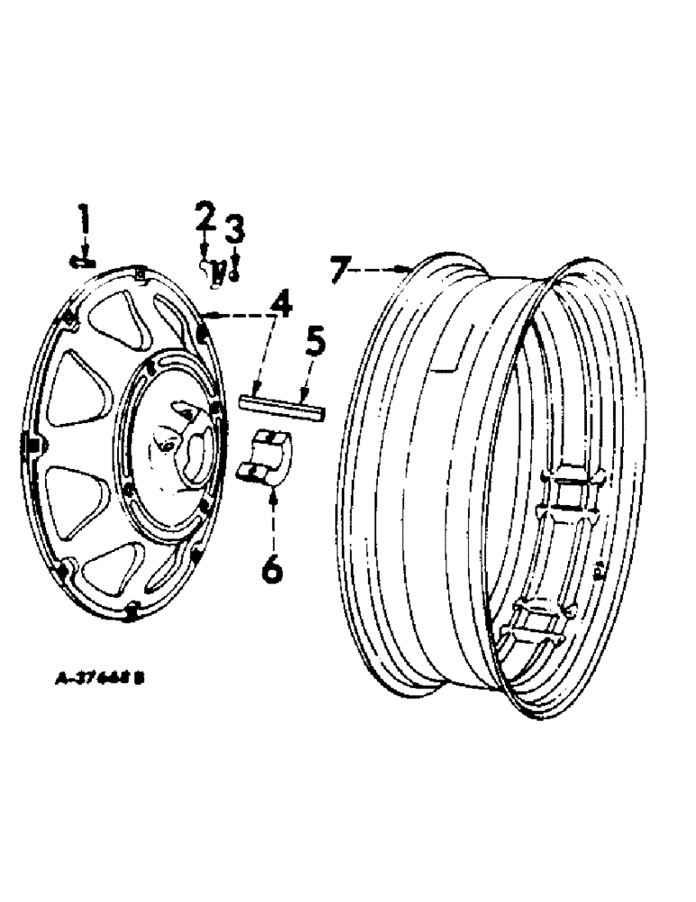 Схема запчастей Case IH 460 - (145) - WHEELS, REAR WHEELS, PNEUMATIC TIRES, ALL FARMALL 460 SERIES TRAC. EXCEPT HI-UTILITY TRACTOR (11) - WHEELS