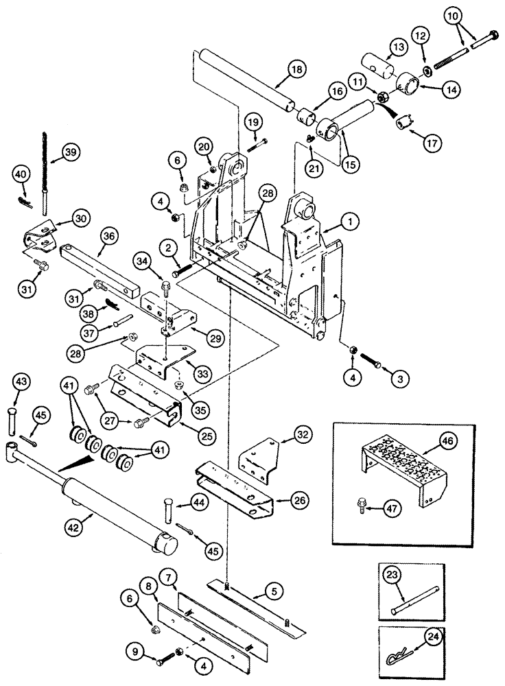 Схема запчастей Case IH 2555 - (09A-35) - DRUM SUPPORT ASSY (13) - PICKING SYSTEM