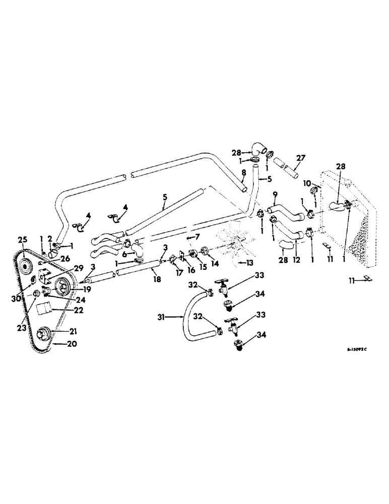 Схема запчастей Case IH 622 - (A-07) - CHASSIS, RADIATOR AND SHEET METAL, RADIATOR CONNECTIONS AND Chassis, Radiator & Sheet Metal