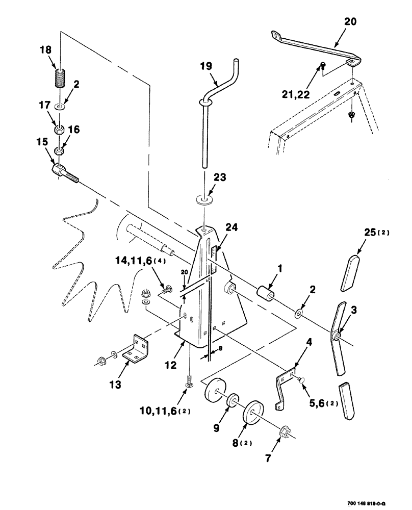 Схема запчастей Case IH 8575 - (09-044) - BALE LENGTH ADJUSTMENT KIT, 700148818 BALE LENGTH ADJUSTMENT KIT COMPLETE Decals & Attachments