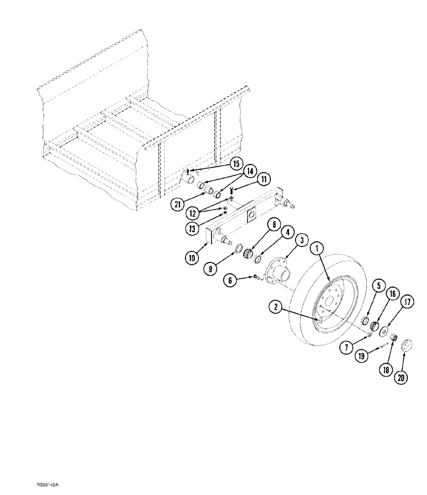 Схема запчастей Case IH 1500-SERIES - (09-14) - AXLE AND WHEEL (1570 AND 1580 SPREADER) 