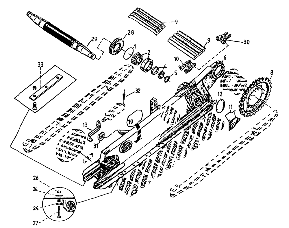 Схема запчастей Case IH 7700 - (A04[75A]) - FULL TRACK Mainframe & Functioning Components