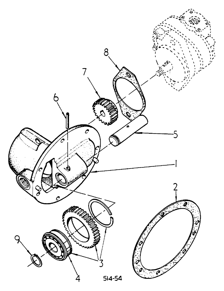 Схема запчастей Case IH 585 - (10-055) - SIDE-MOUNTED HYD PUMP DRIVE (07) - HYDRAULICS
