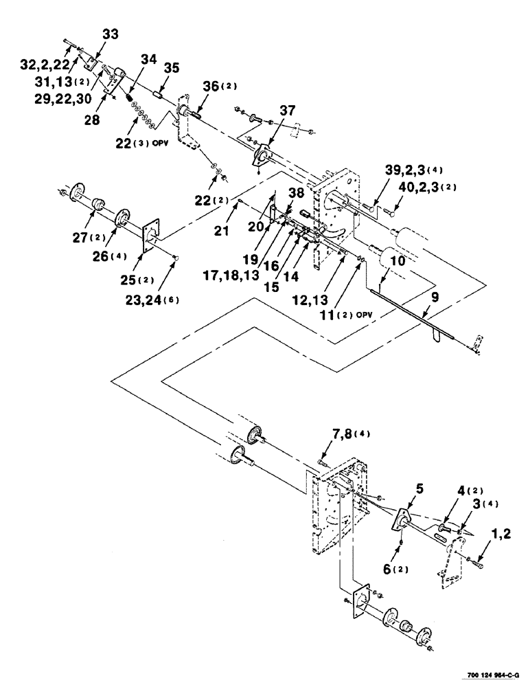 Схема запчастей Case IH 8465 - (7-26) - MESH WRAP, ROLLER SUPPORT ASSEMBLIES, SERIAL NUMBER CFH0073272 AND LATER (12) - MAIN FRAME