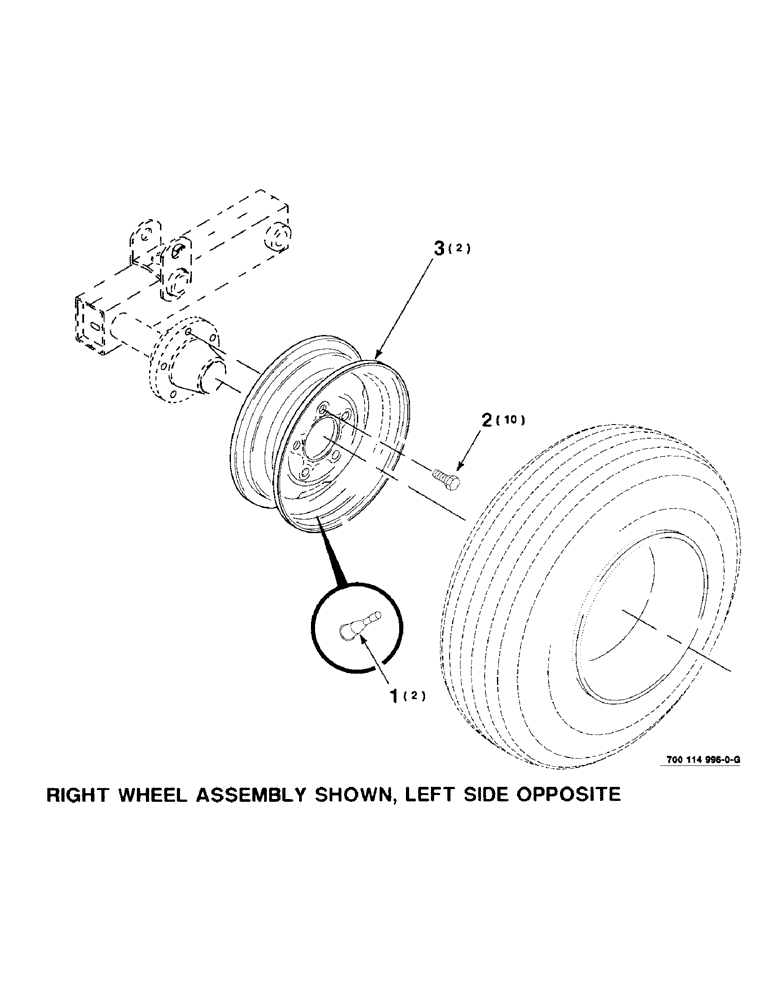 Схема запчастей Case IH 8340 - (7-06) - WHEEL ASSEMBLY (44) - WHEELS