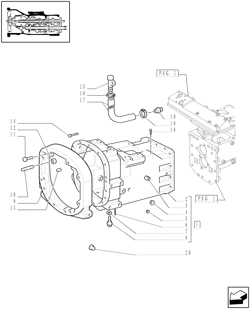 Схема запчастей Case IH JX95 - (1.21.0[01]) - TRACTOR BODY - SPACER, PIPE AND COLLAR (03) - TRANSMISSION