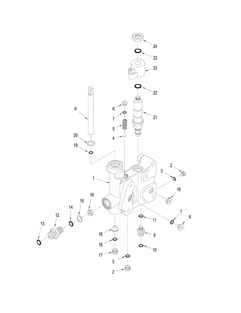 Схема запчастей Case IH STEIGER 335 - (08-14) - TOW BLOCK VALVE ASSEMBLY (08) - HYDRAULICS