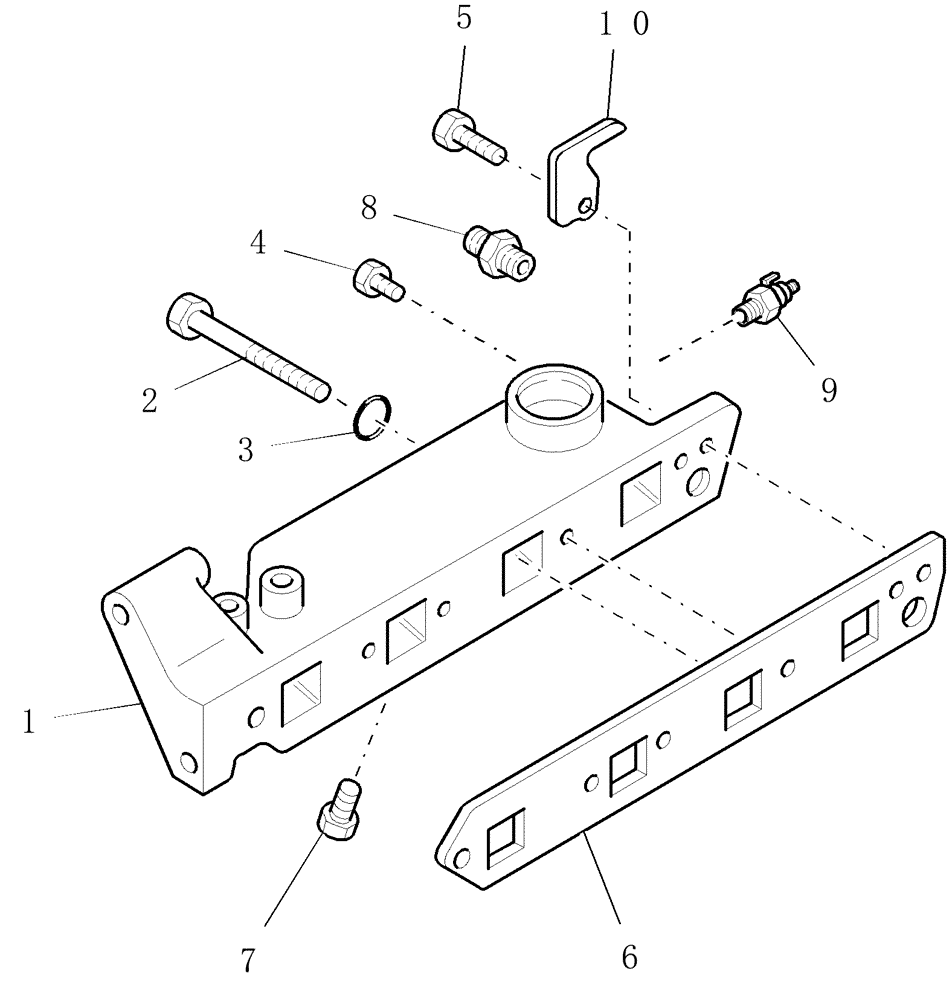 Схема запчастей Case IH WDX1101 - (086) - ENGINE, INTAKE MANIFOLD (10) - ENGINE