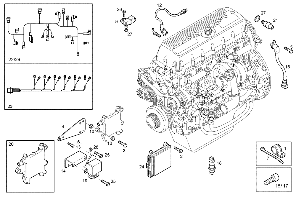 Схема запчастей Case IH F3AE0684J B902 - (1700.011) - ELECTRONIC CONTROL UNIT [FROM # 47026] 