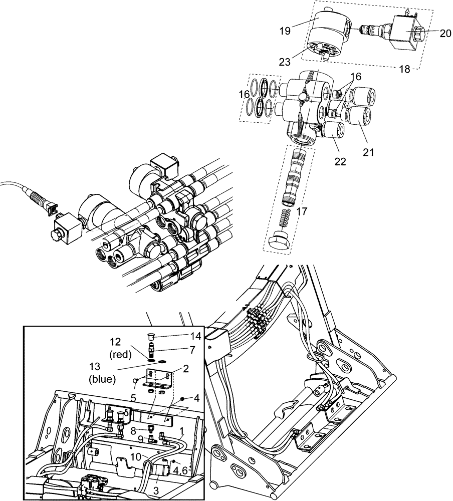Схема запчастей Case IH L780 PRO - (35.734.AA[03]) - 4TH FUNCTION HYDRAULICS (35) - HYDRAULIC SYSTEMS