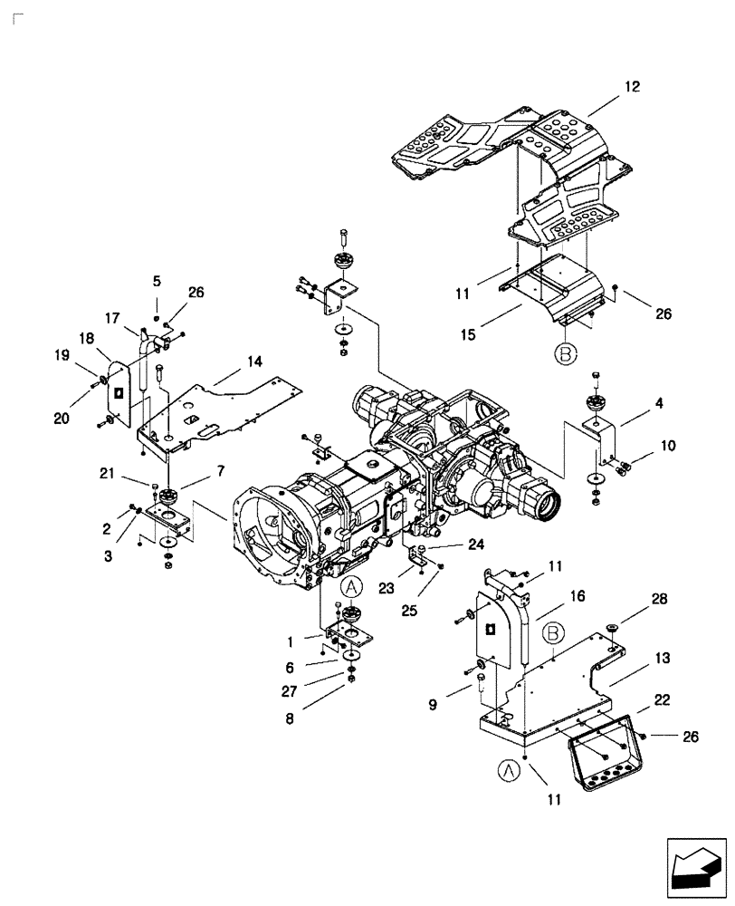 Схема запчастей Case IH FARMALL 30B - (90.118.02) - STEPS & FLOOR MATS - HST (90) - PLATFORM, CAB, BODYWORK AND DECALS