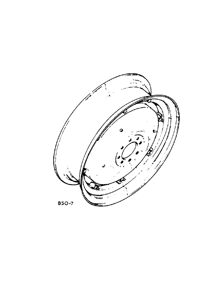 Схема запчастей Case IH HYDRO 84 - (15-02) - WHEELS AND TRACTION, REAR WHEELS, 8 BOLT TO RIM MOUNTING Wheels & Traction