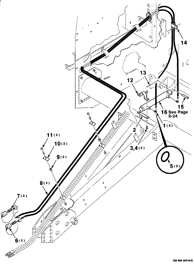 Схема запчастей Case IH RS561 - (09-022) - HYDRAULIC PICKUP LIFT KIT (TO BE ORDERED THRU WHOLEGOODS ONLY) Decals & Attachments