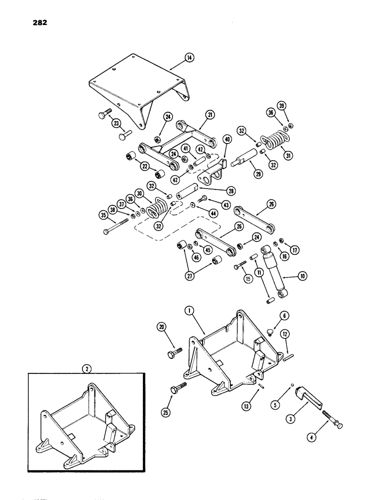 Схема запчастей Case IH 770 - (282) - SEAT SUSPENSION (09) - CHASSIS/ATTACHMENTS