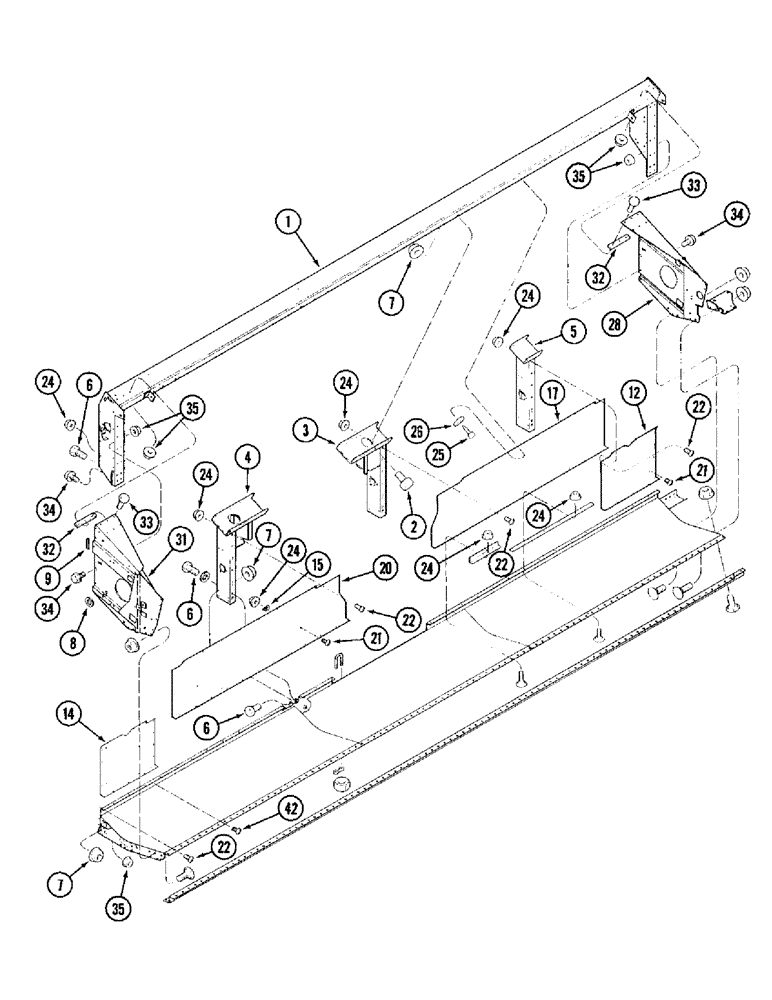 Схема запчастей Case IH 1010 - (9D-06) - MAIN FRAME, 22.5, 25.0 AND 30.0 FOOT HEADER (58) - ATTACHMENTS/HEADERS