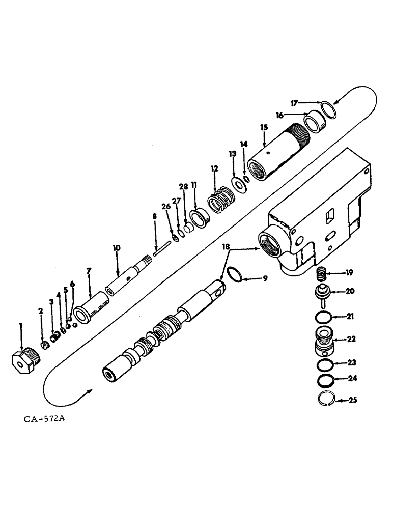 Схема запчастей Case IH 1568 - (10-24) - HYDRAULICS, HYDRAULIC CONTROL VALVE (07) - HYDRAULICS